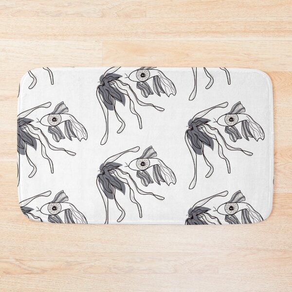 Item preview, Alga and fish mutation- black and white designed and sold by ArtinaStudio.