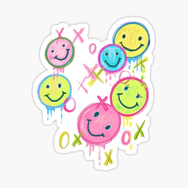 Smiley Faces, Multicolor Shape Stickers - CD-5270