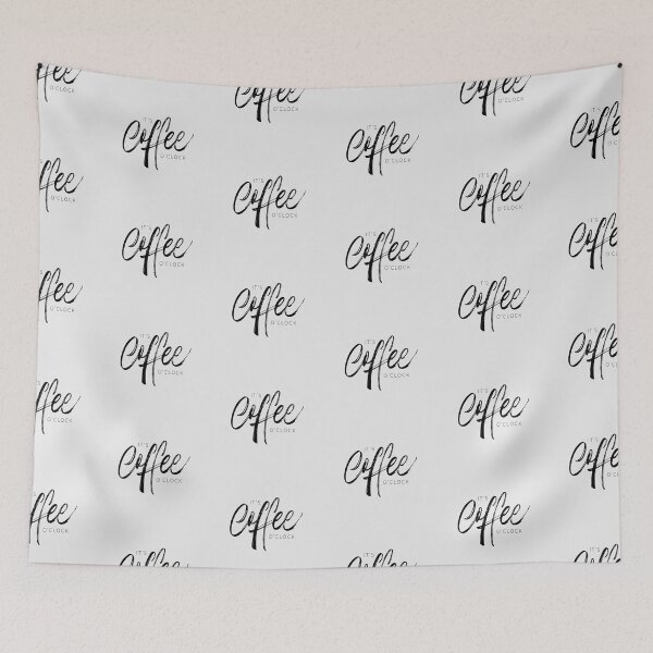 Item preview, Its Coffee O'clock -  Slogan Text Handwritten designed and sold by WearWolfDesigns.