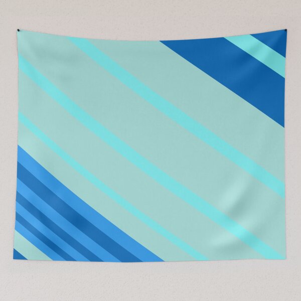 Item preview, Just In Time Blue Green Mint Stripes Pattern designed and sold by Sector18.