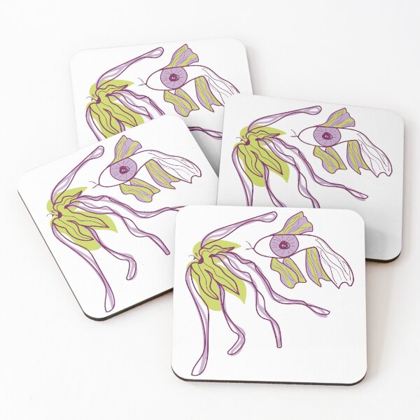 Item preview, Alga and fish mutation- lilac and lime green designed and sold by ArtinaStudio.