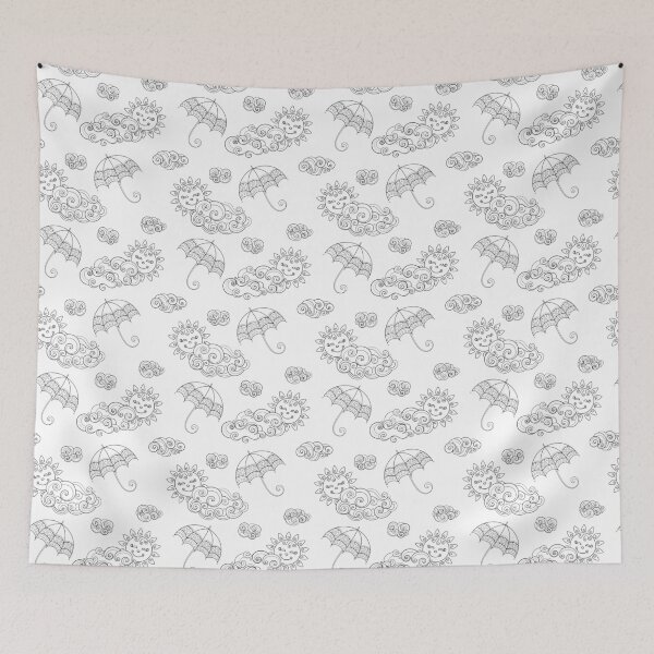 Item preview, Noncolored Fairytale Weather Forecast Print designed and sold by lissantee.