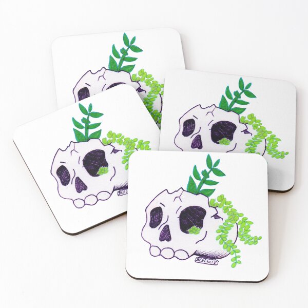 Item preview, succulent skully  designed and sold by Beelixir.