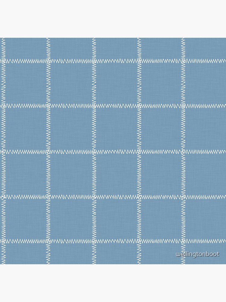 "French Blue Linen Check" Sticker for Sale by wellingtonboot Redbubble