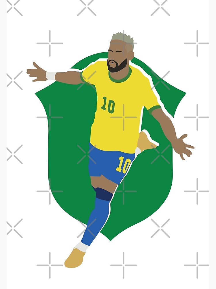 Optional Soccer Stars Neymar Jr Brasil Soccer Poster Canvas 