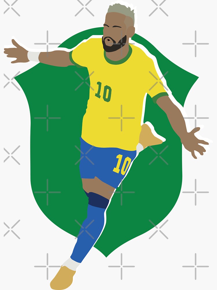 NEYMAR Jr Brazil 10 Football Legends ART Brazil Soccer Art Poster - No Frame