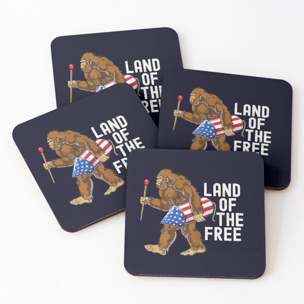 Item preview, Land Of The Free, Funny Bigfoot 4th of July designed and sold by Everythingafter.