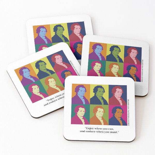Item preview, pop art Goethe, Johann Wolfgang von Goethe, philosopher, quotes, Enjoy when you can, and endure when you must. designed and sold by challengecafe.
