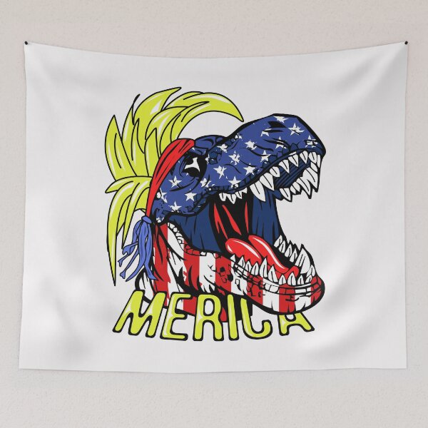 Item preview, Trex T-Rex Dinosaur America Merica Fourth of July 4th Independance Day  designed and sold by TheAplus.