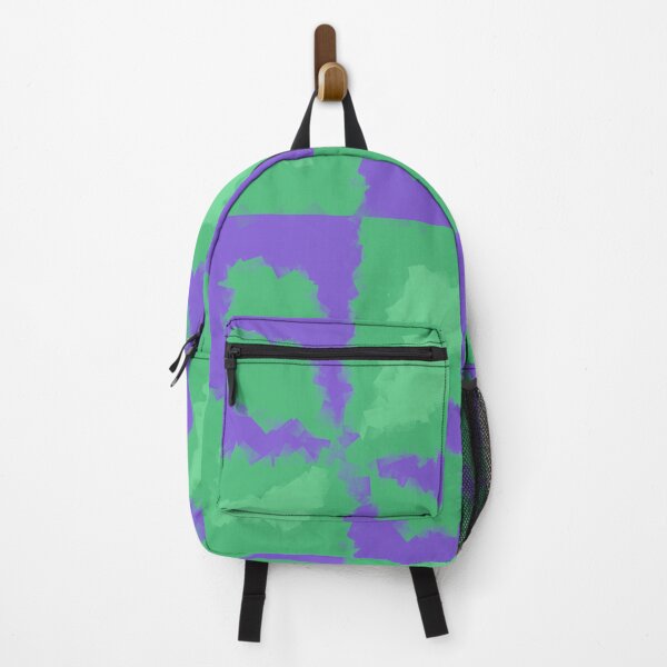 Item preview, Misty green and purple leaf tile pattern designed and sold by DesignsofNote.