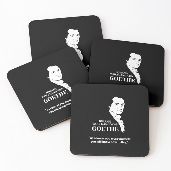 Item preview, Goethe, Johann Wolfgang von Goethe, philosopher, quotes, As soon as you trust yourself, you will know how to live.(small, black) designed and sold by challengecafe.