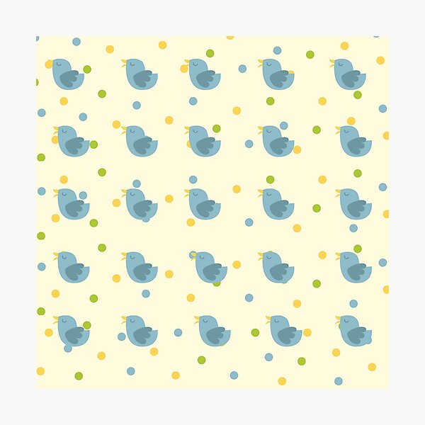 Pattern design bird Photographic Print