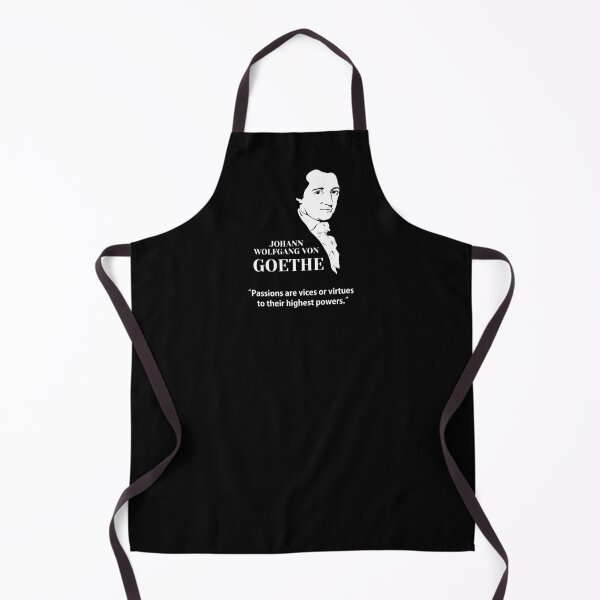 Item preview, Goethe, Johann Wolfgang von Goethe, philosopher, quotes, Passions are vices or virtues to their highest powers. (small, black) designed and sold by challengecafe.