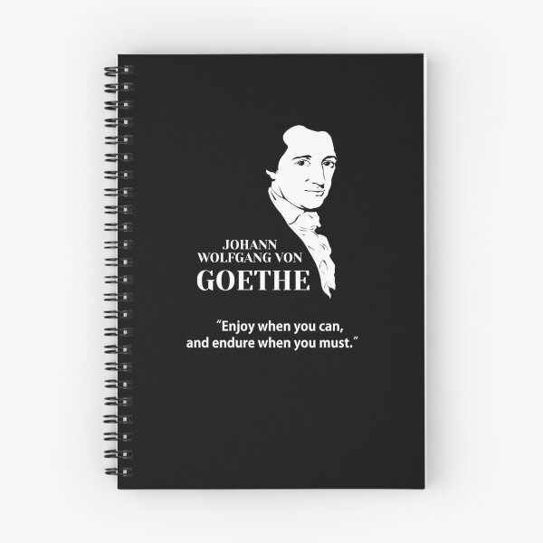Artikelvorschau, Goethe, Johann Wolfgang von Goethe, Philosoph, Zitate, Genießen Sie, wenn Sie können, und ertragen Sie, wenn Sie müssen. (klein schwarz) entworfen und verkauft von challengecafe.