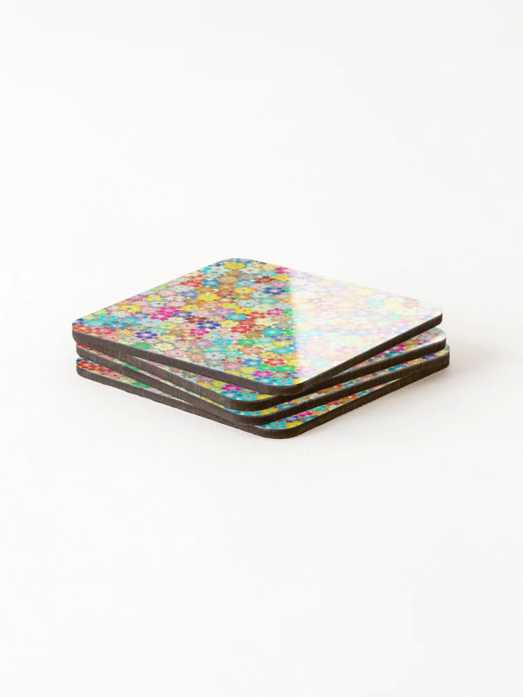 Thumbnail 4 of 5, Coasters (Set of 4), Spring Floral Patterned Design designed and sold by Youpattern.