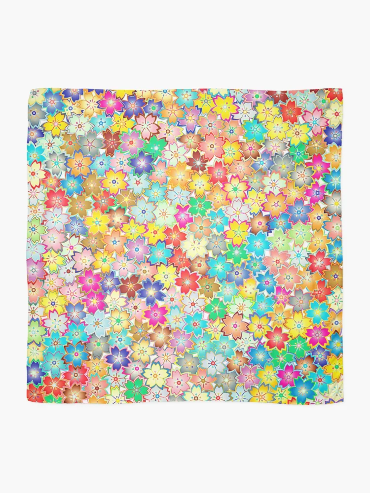 Thumbnail 2 of 3, Scarf, Spring Floral Patterned Design designed and sold by Youpattern.