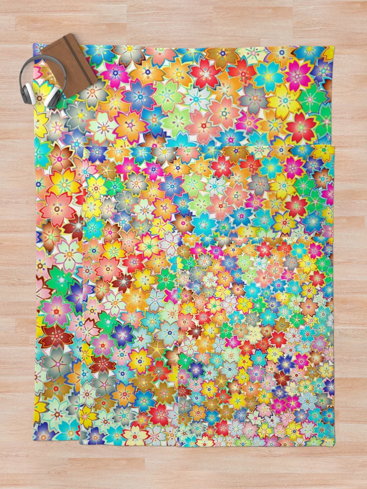 Thumbnail 5 of 6, Throw Blanket, Spring Floral Patterned Design designed and sold by Youpattern.
