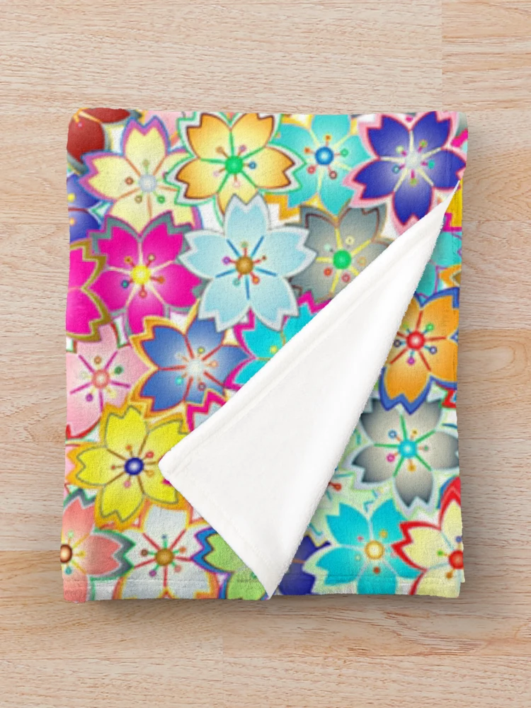 Thumbnail 3 of 6, Throw Blanket, Spring Floral Patterned Design designed and sold by Youpattern.