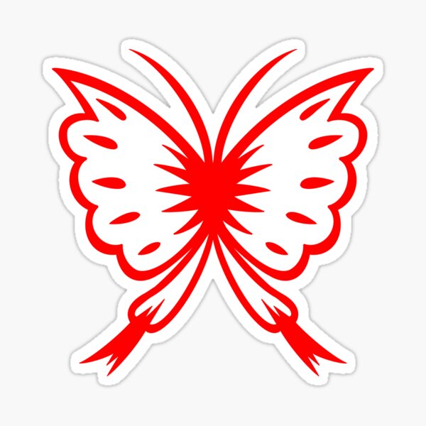 "The crimson butterfly " Sticker for Sale by sophsshit Redbubble