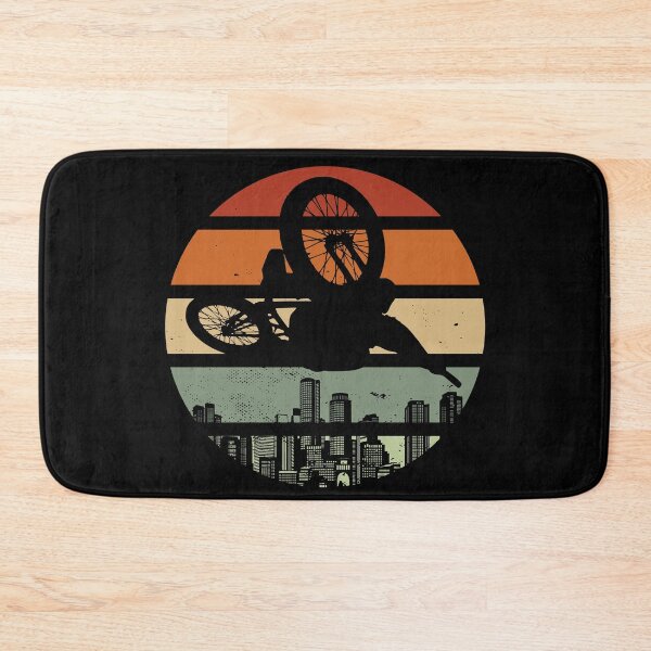 Item preview, retro urban BMX rider jumps over city designed and sold by Denis Rösler.