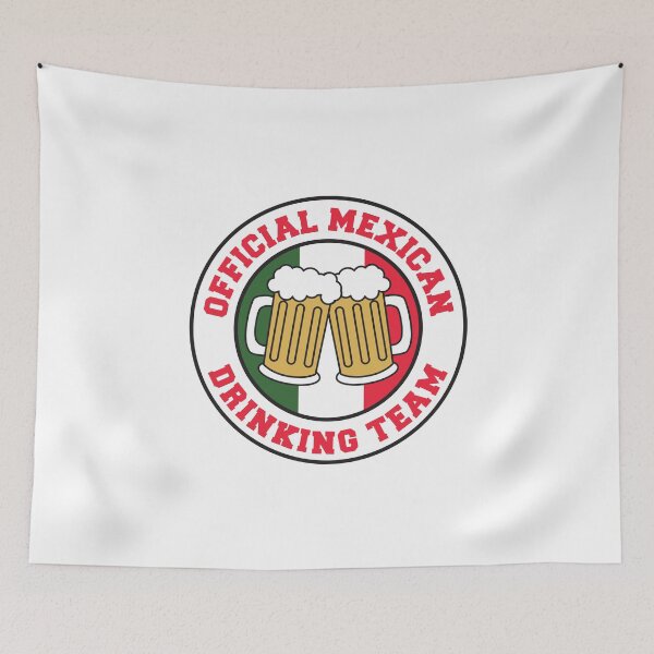 Item preview, Official Mexican Drinking Team Featuring Flag Of Mexico And Beers designed and sold by jaycartoonist.