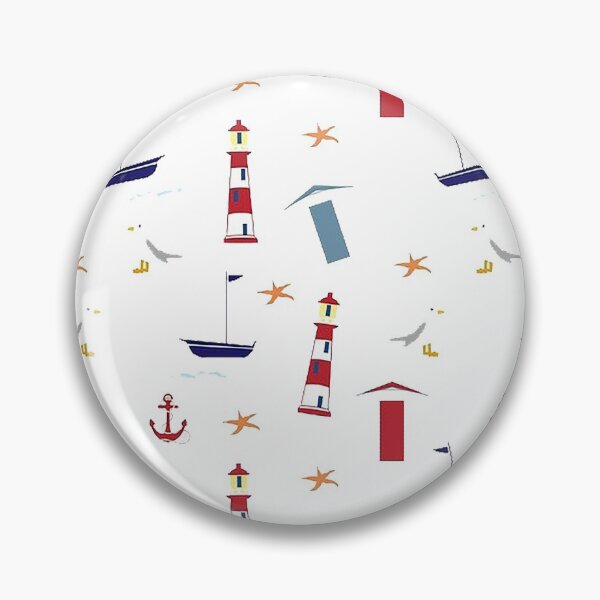 Item preview, Nautical Lighthouse pattern, ocean, sea, seagull, beach, anchor, seashore, ship designed and sold by Nostrathomas66.