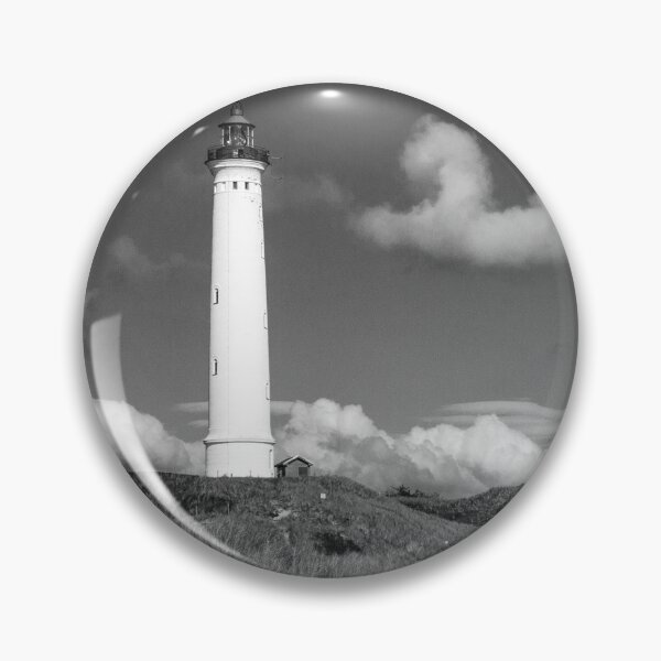Item preview, Lighthouse With Dunes And Clouds In Black And White designed and sold by Fotografille.
