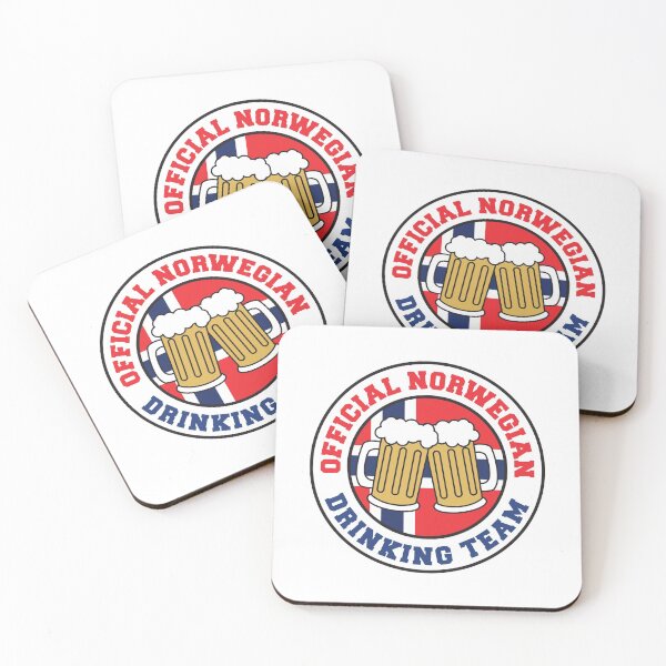 Item preview, Official Norwegian Drinking Team Featuring Flag Of Norway And Beers designed and sold by jaycartoonist.