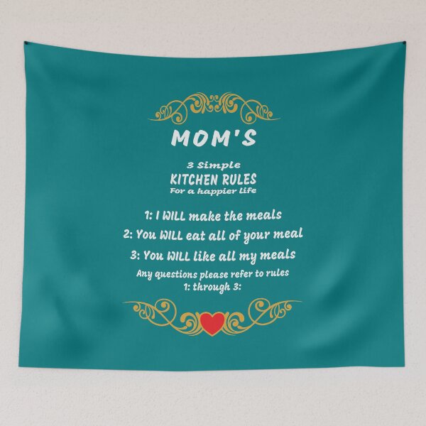 Item preview, MOM’S 3 SIMPLE KITCHEN RULES designed and sold by TJays.