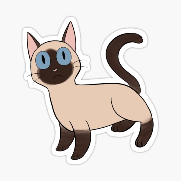 Siamese Cat Love! Sticker