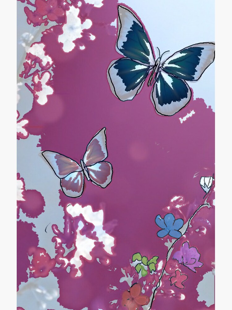 "Colorful Butterflies with the bluey sky! " Sticker for Sale by Snowdot