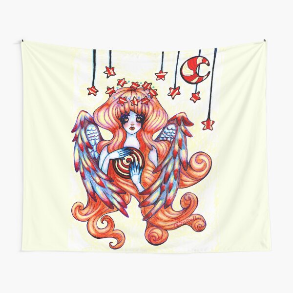 Hanging Stars Angel Tapestry
