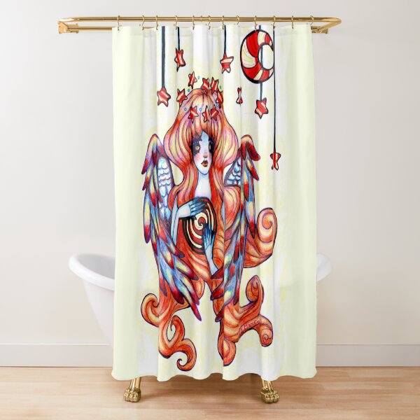 Hanging Stars Angel Shower Curtain