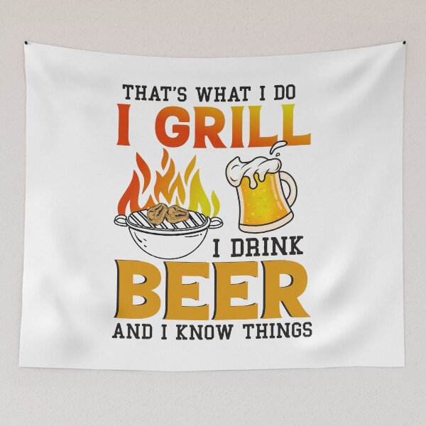 Item preview, I GRILL DRINK BEER & KNOW THINGS COLLECTION designed and sold by JRM Tees & More Store.