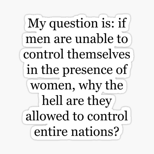 Men in Power Quote Sticker