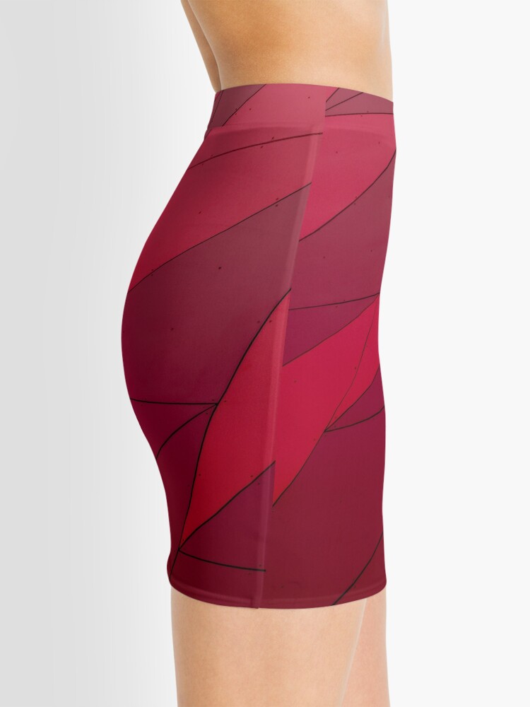 Alternate view of Red Geometric Mini Skirt