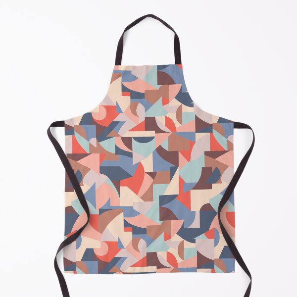 Item preview, Red and blue geometric abstract pattern designed and sold by Muxune.