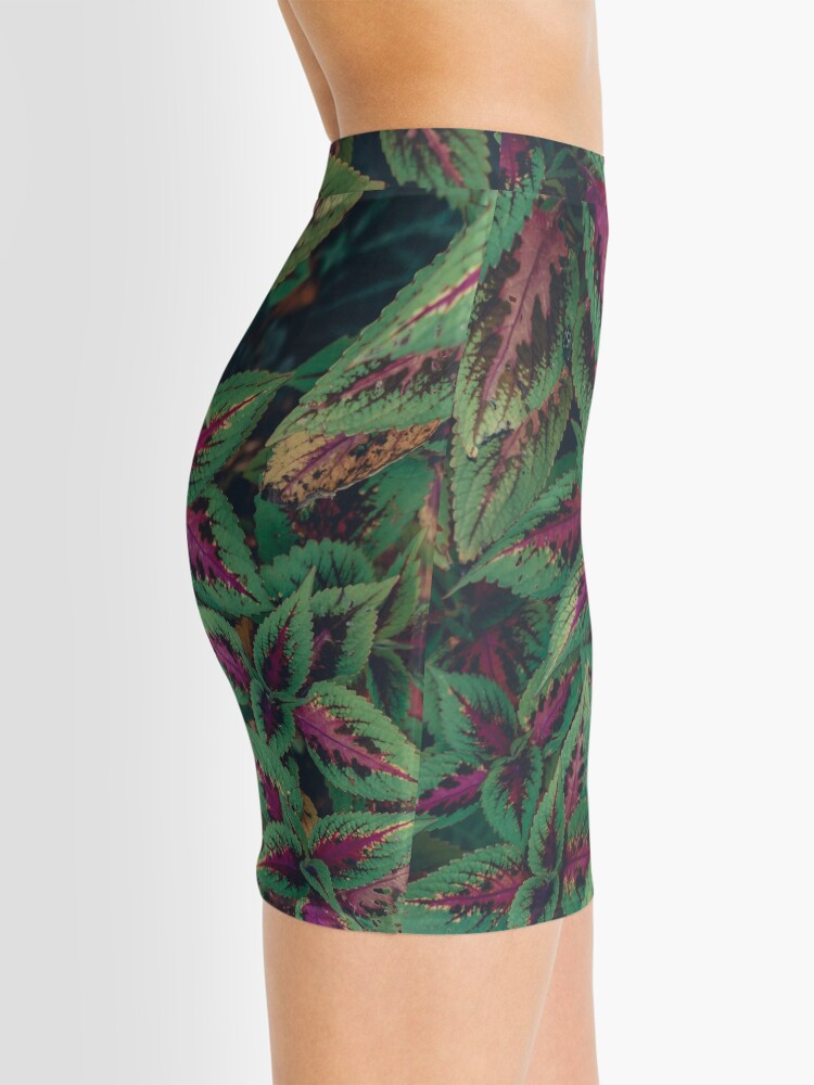 Alternate view of Purple and Green Plants Mini Skirt