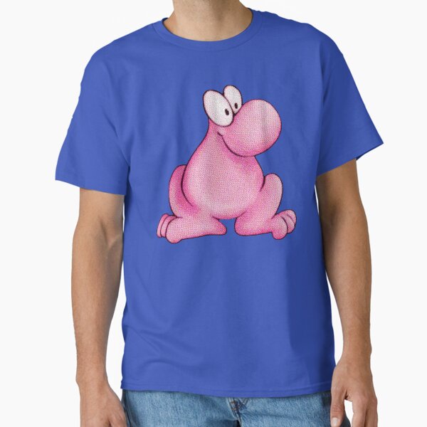 Hey Nerd Textured Finish Transparent Background in Bright Pink Classic T-Shirt