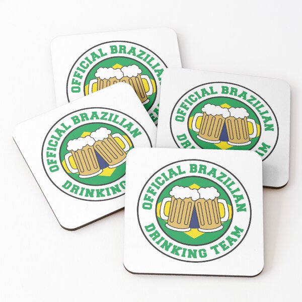 Item preview, Official Brazilian Drinking Team Featuring Flag Of Brazil And Beers designed and sold by jaycartoonist.