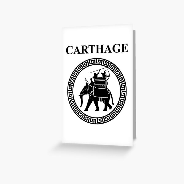 Ancient Carthage Hannibal War Elephant Greeting Card