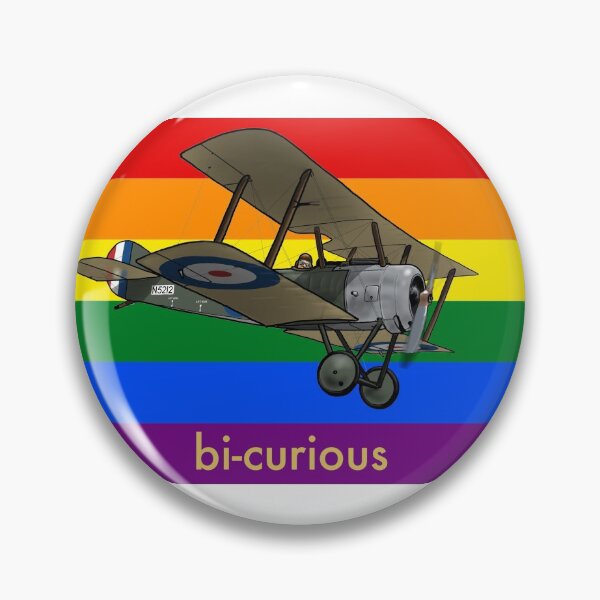 Item preview, Bi-curious Sopwith Pup Pride Design  designed and sold by HushKit.