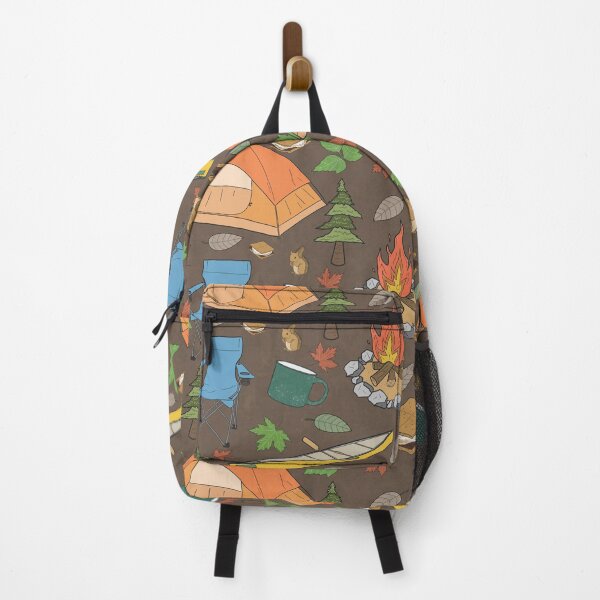 Item preview, Camping Pattern (Brown Background) designed and sold by Flying Penguin.