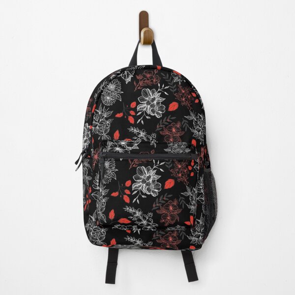 Item preview, Vintage Floral Flower Pattern Design (Red, Black, White) designed and sold by Nangka.