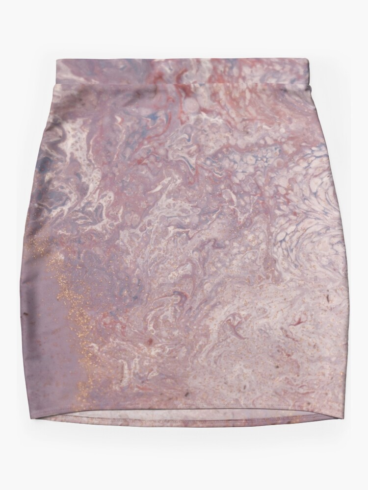 Mini Skirt, Pink Paint Texture designed and sold by Claudiocmb
