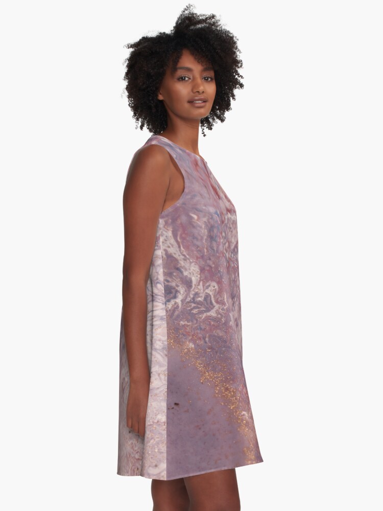 Alternate view of Pink Paint Texture A-Line Dress