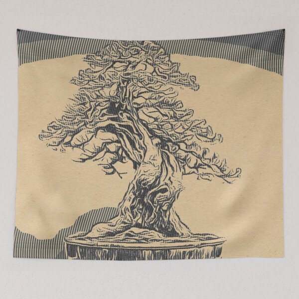 Item preview, Japanese bonsai illustration design  designed and sold by TrippyEarth.