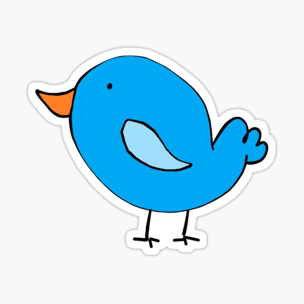 Item preview, Cute Little Blue Bird Cartoon Illustration designed and sold by wenjunior.