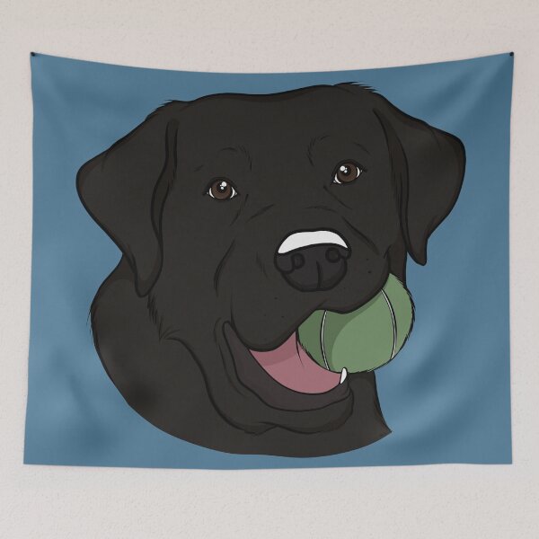 Artikelvorschau, Schwarzer Labrador mit Ball entworfen und verkauft von rmcbuckeye.