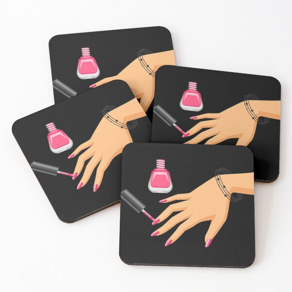 Item preview, Summer pink Nails (black bracelete) designed and sold by FeaturedStore.